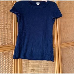 Navy Cashmere J. Crew T-Shirt